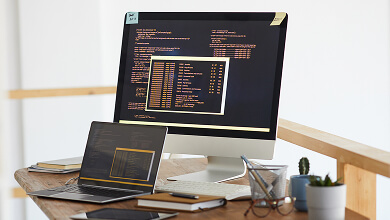 shul works it programming code background